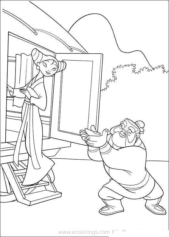 Free Yao from Mulan Coloring Pages printable