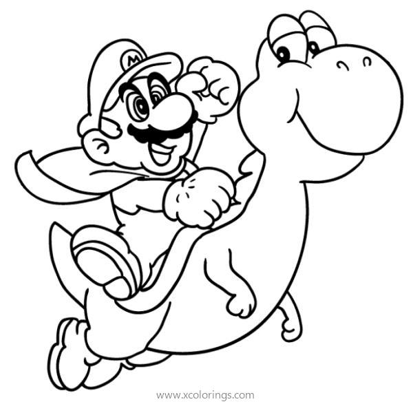 Free Yoshi from Mario Kart Coloring Pages printable