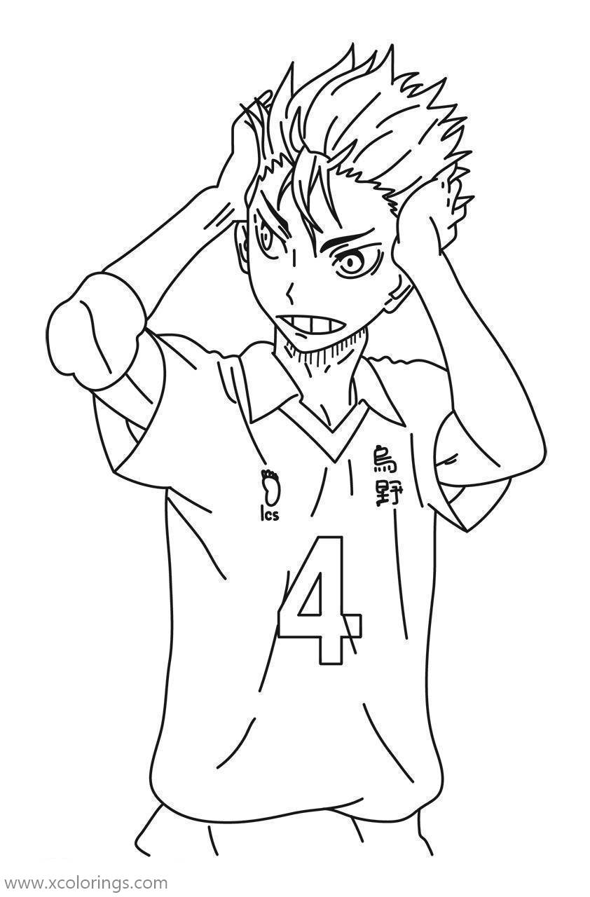 Yu Nishunoya from Haikyuu Coloring Pages - XColorings.com