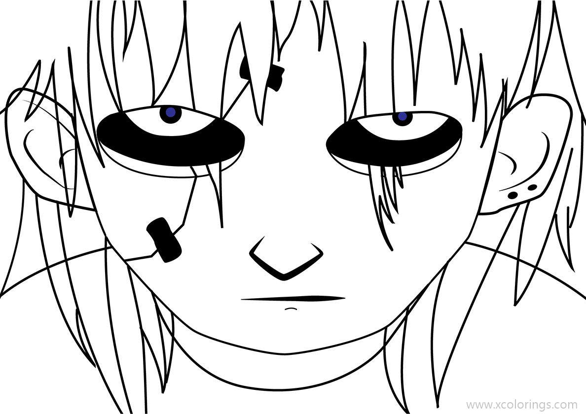 Free Angry Sally Face Coloring Pages printable