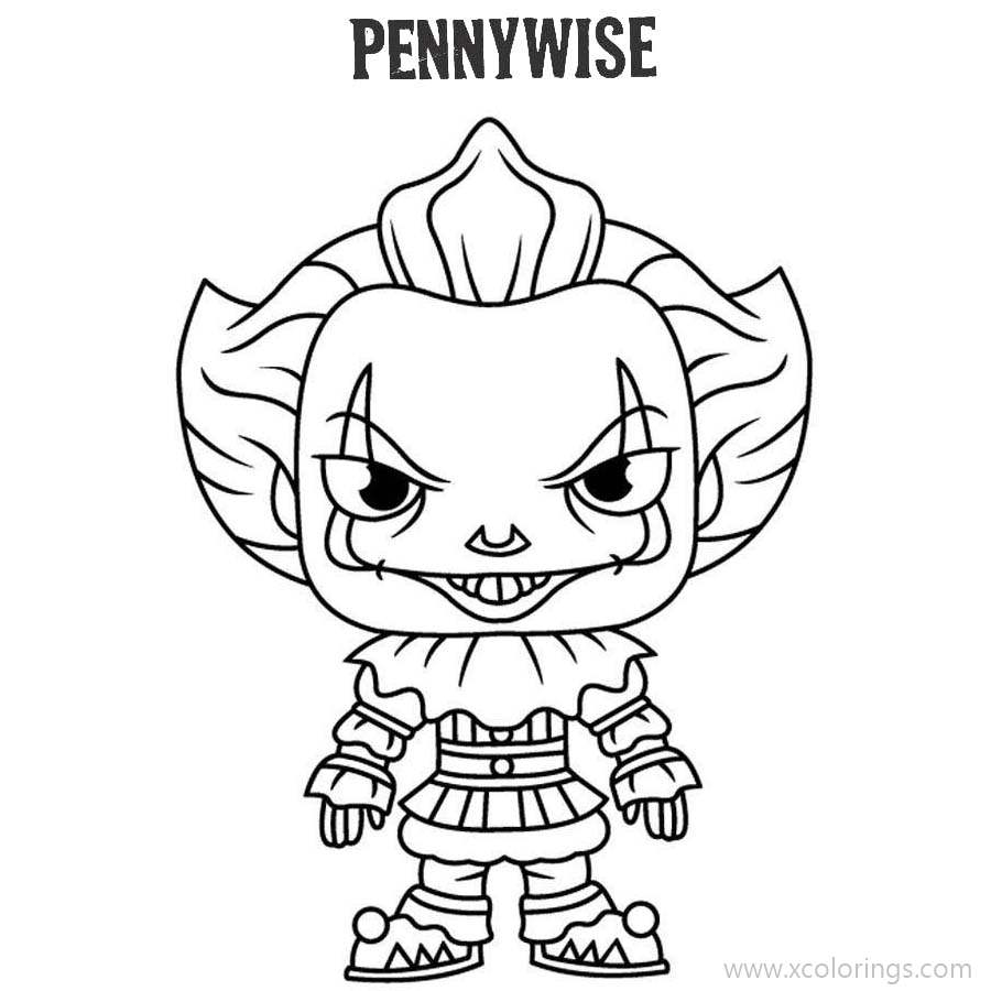 Free Animated Pennywise Coloring Pages printable