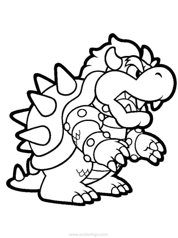 Free Antagonist Bowser Coloring Pages printable