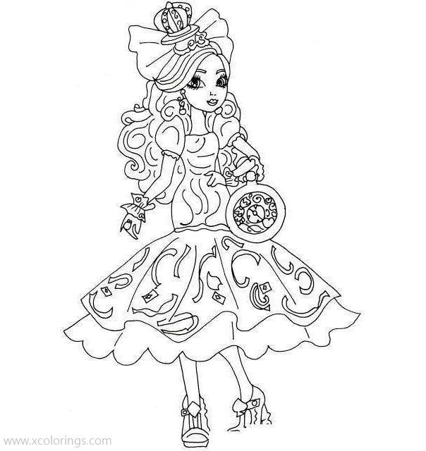 Free Apple White from Ever After High Legacy Day Coloring Pages printable