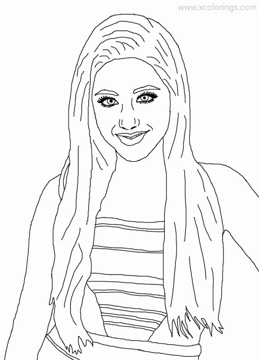 Free Ariana Grande Coloring Pages Linear printable