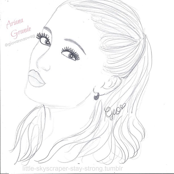 Free Ariana Grande Coloring Pages by Giovannaswag printable