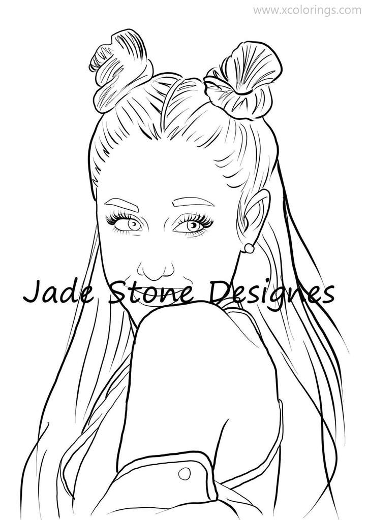 Free Ariana Grande Coloring Pages by Jade Stone printable