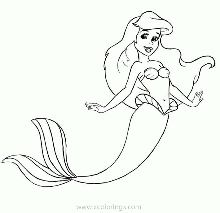 Free Ariel Coloring Pages from The Little Mermaid printable