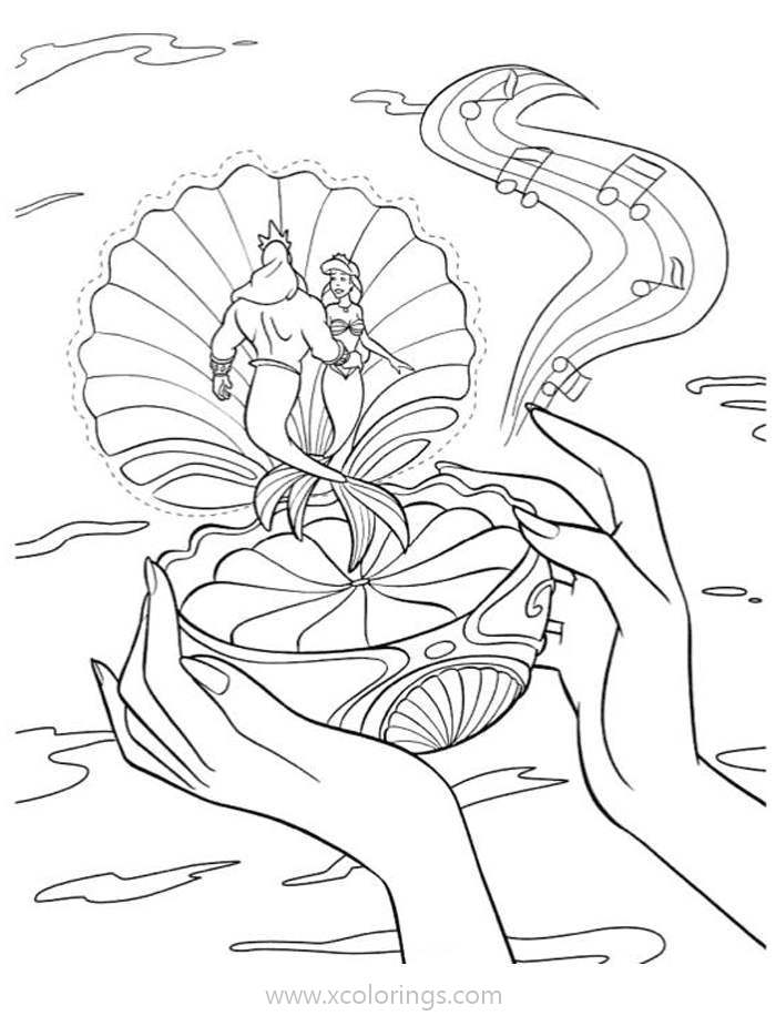 Free Ariel and Melody Coloring Pages printable