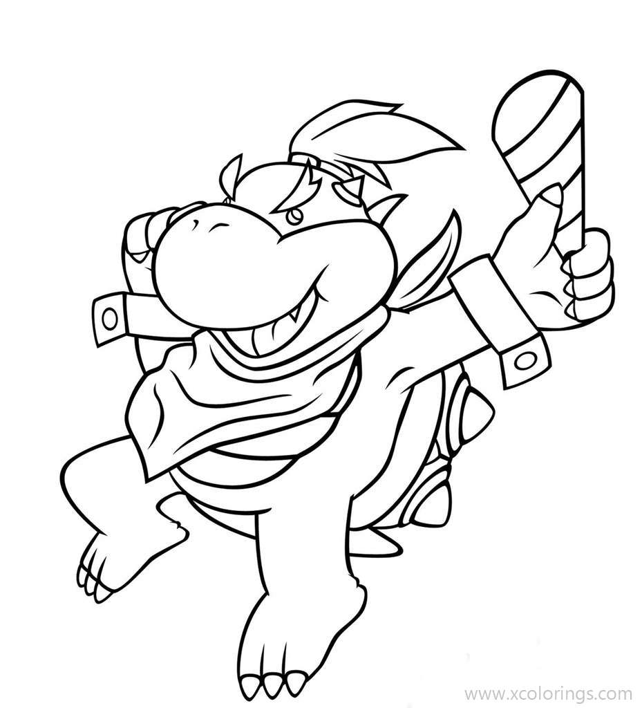 Free Baby Bowser Jr Coloring Pages printable