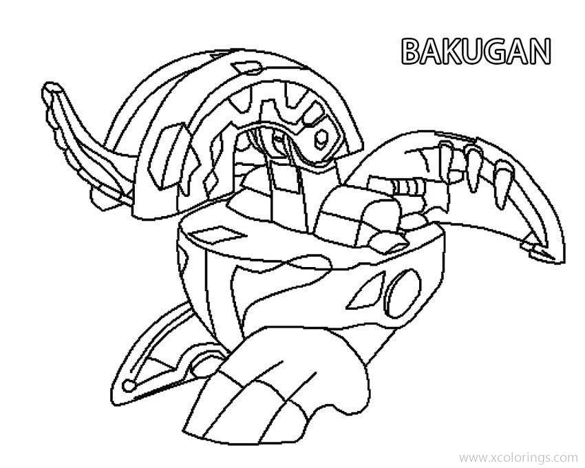 Free Bakugan Coloring Pages Neo Dragonoid printable