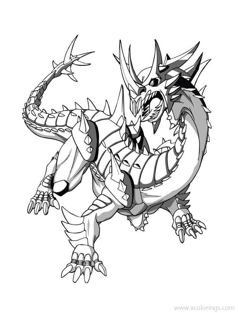 Download Bakugan Coloring Pages The Battles Begins Dragonoid ...