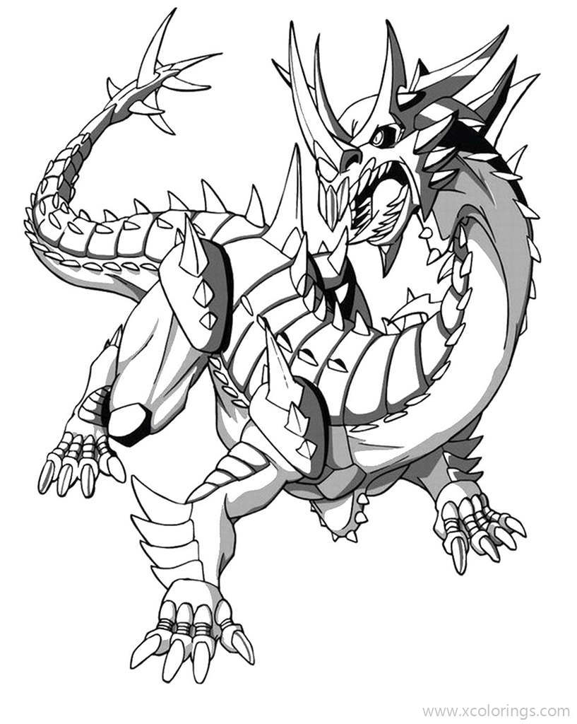 Bakugan The Battle Begins Coloring Pages Dragonoid - XColorings.com