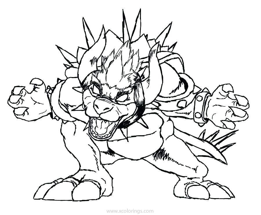 Free Beast Bowser Coloring Pages printable