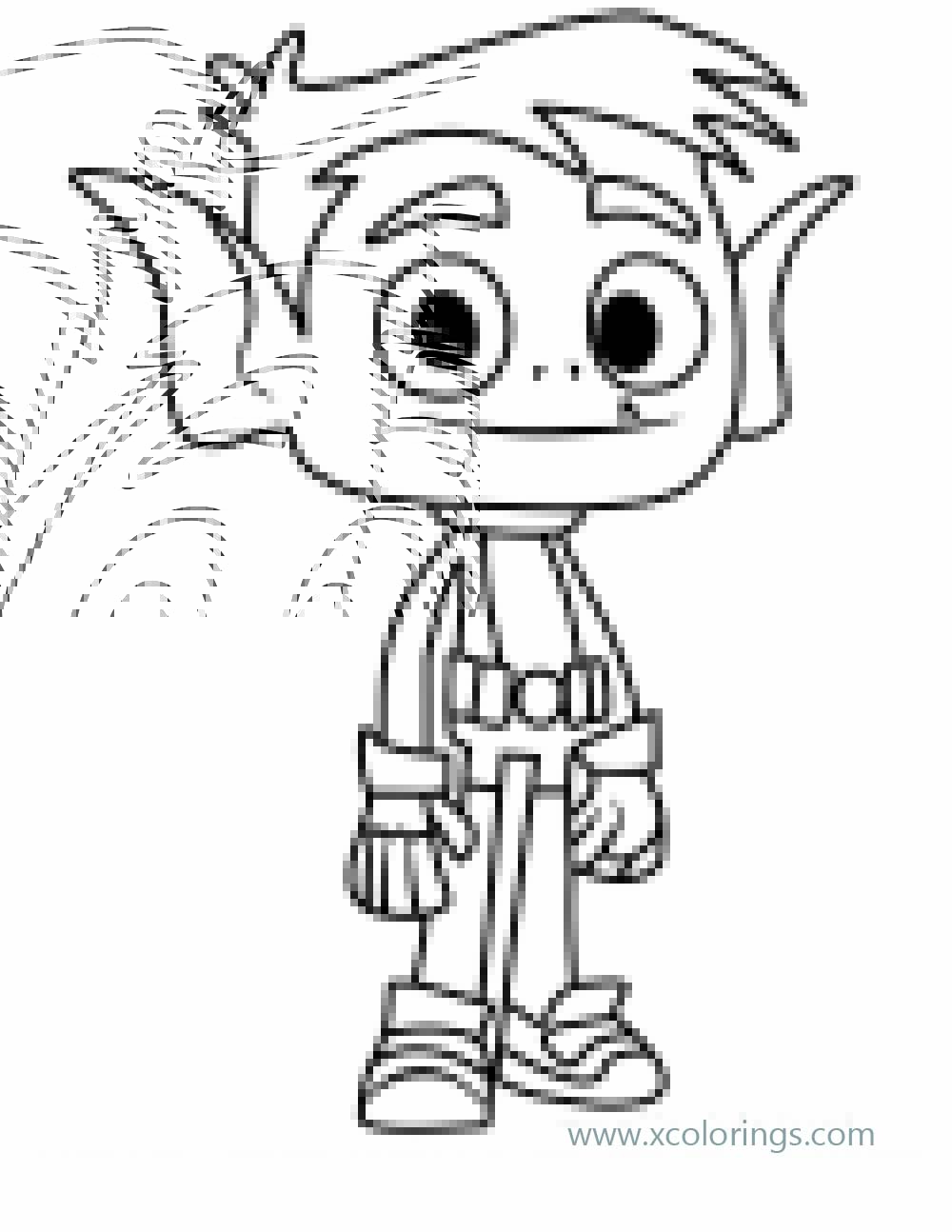 Free Beast Boy from Teen Titans Go Coloring Pages printable