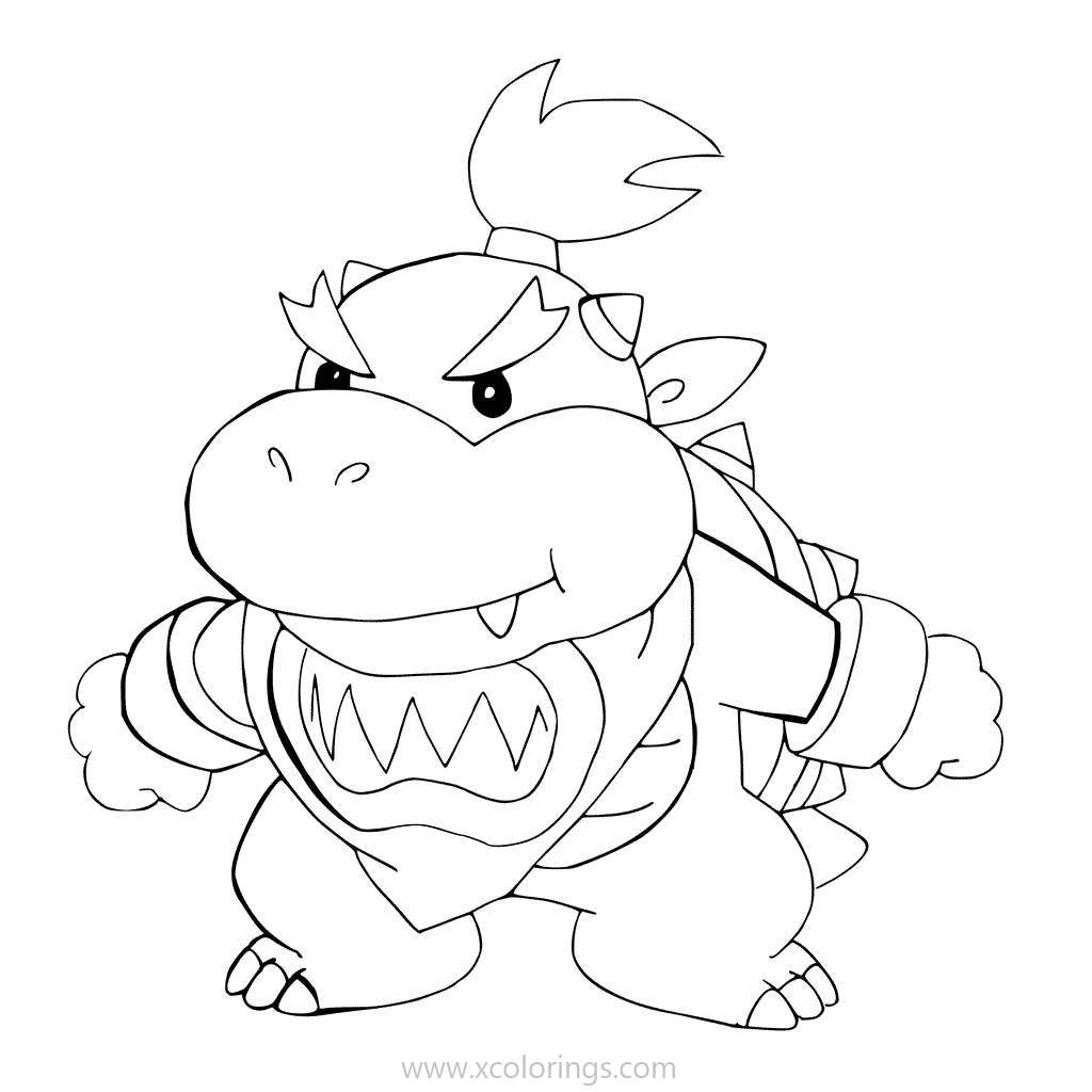Free Bowser Jr Coloring Pages Son of Bowser printable
