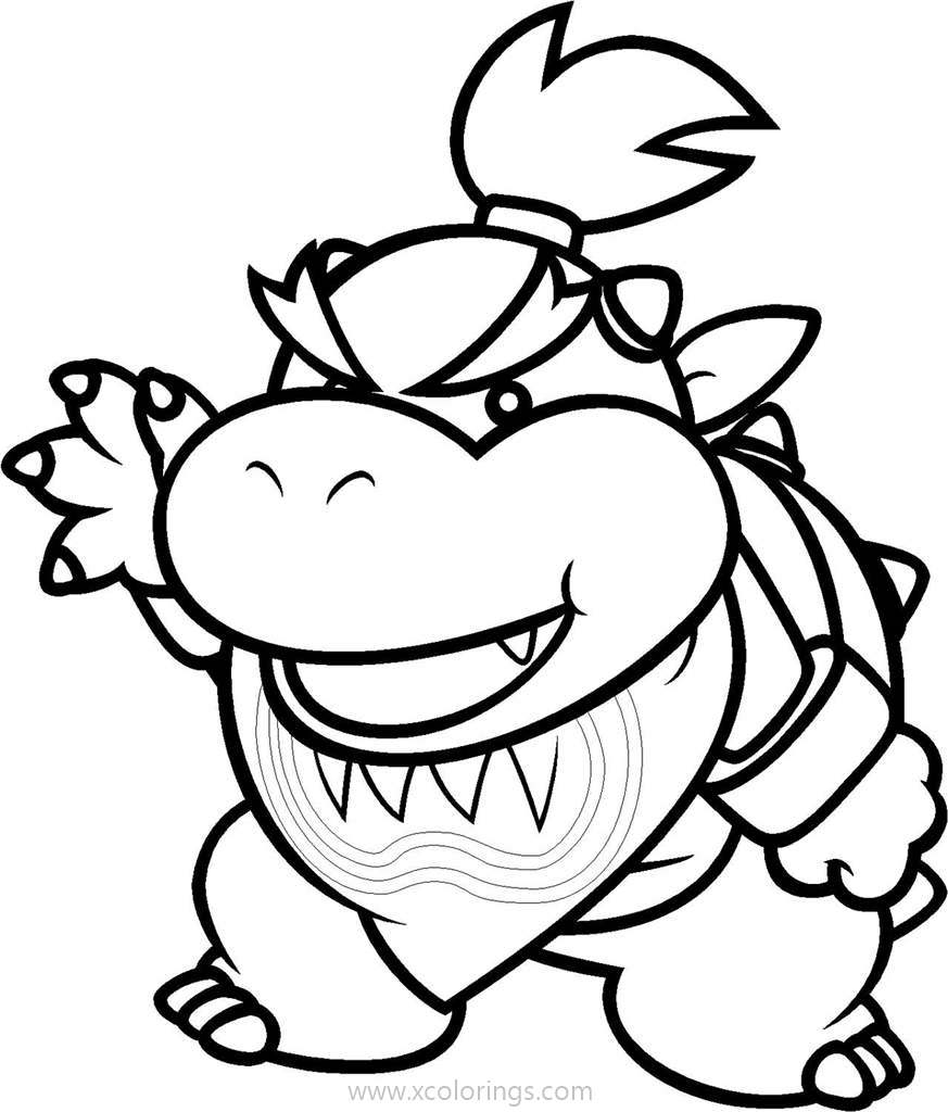 Free Bowser Jr Coloring Pages from Bowser's Journey printable
