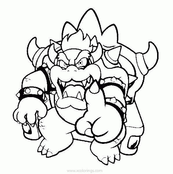 Free Bowser Says No Coloring Pages printable