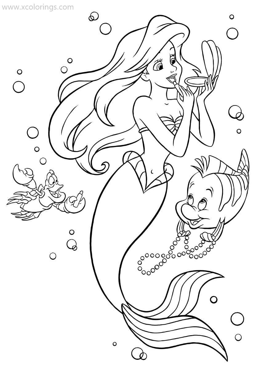 Free Bracelet of Ariel Coloring Pages printable