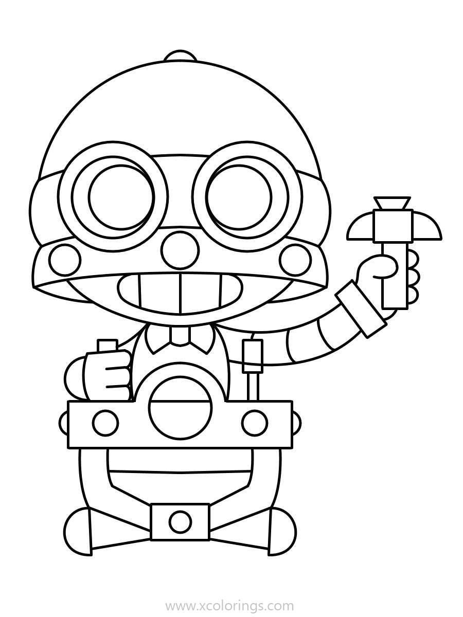 Free Brawl Stars Character Carl Coloring Pages printable