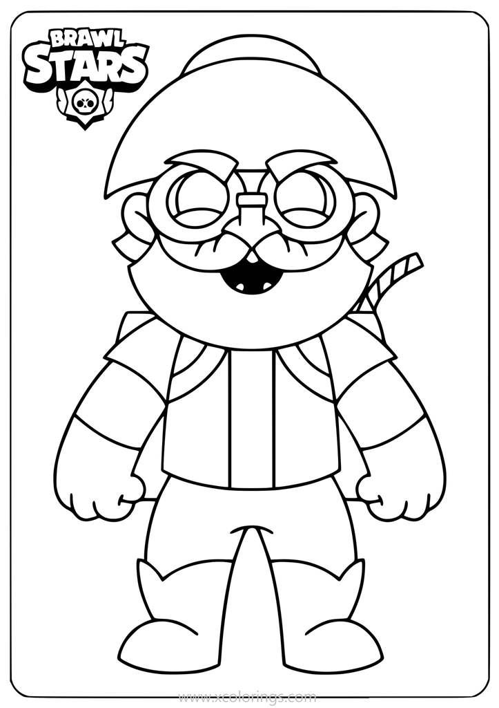 Free Brawl Stars Character Coloring Pages printable