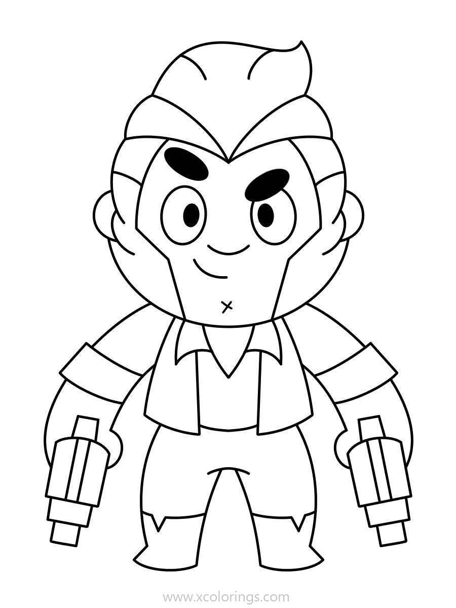 Free Brawl Stars Character Colt Coloring Pages printable