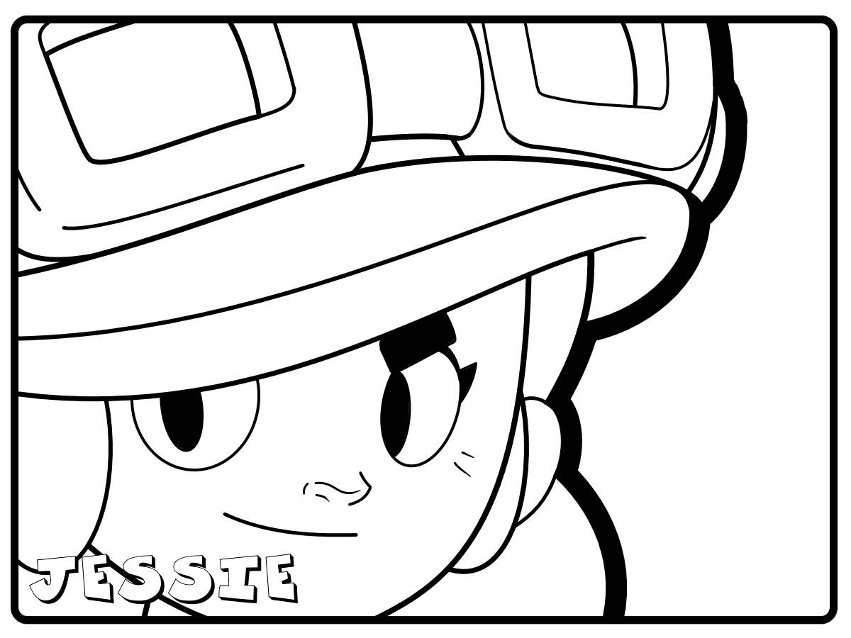 Free Brawl Stars Character Jessie Coloring Pages printable
