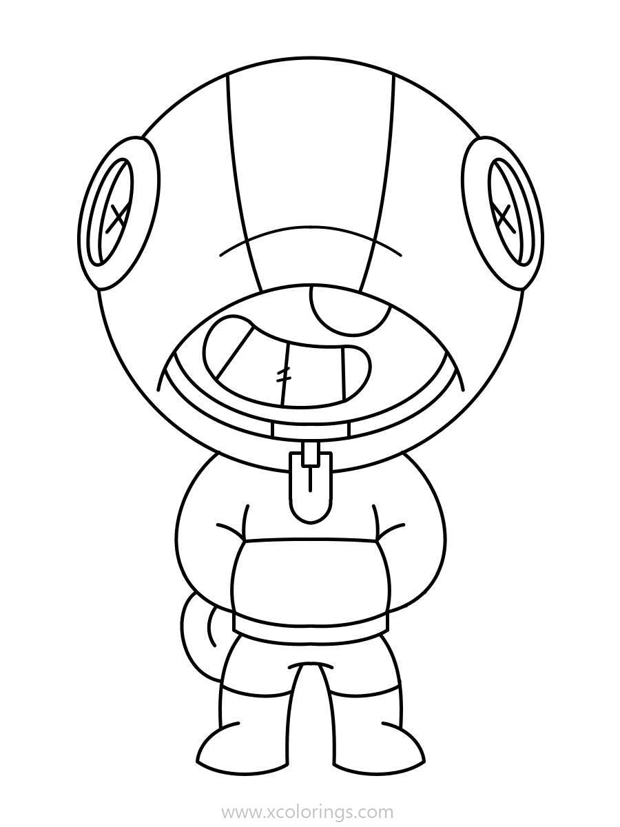 Free Brawl Stars Character Leon Coloring Pages printable
