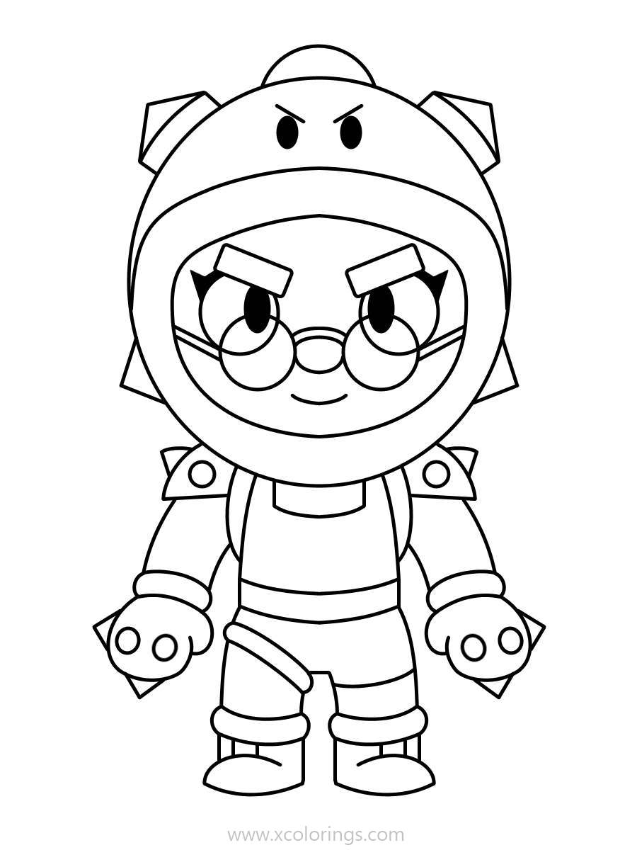 Free Brawl Stars Character Rosa Coloring Pages printable