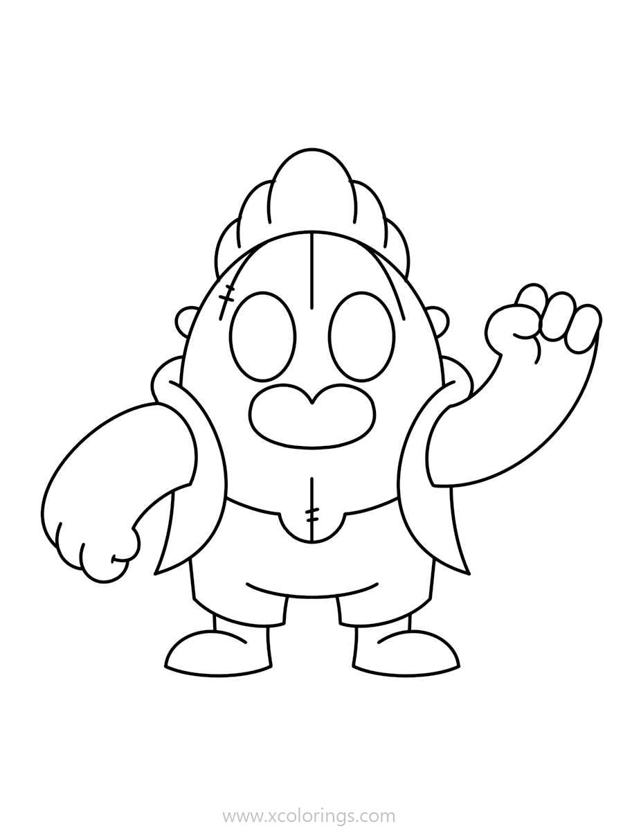 Free Brawl Stars Character Spike Coloring Pages printable