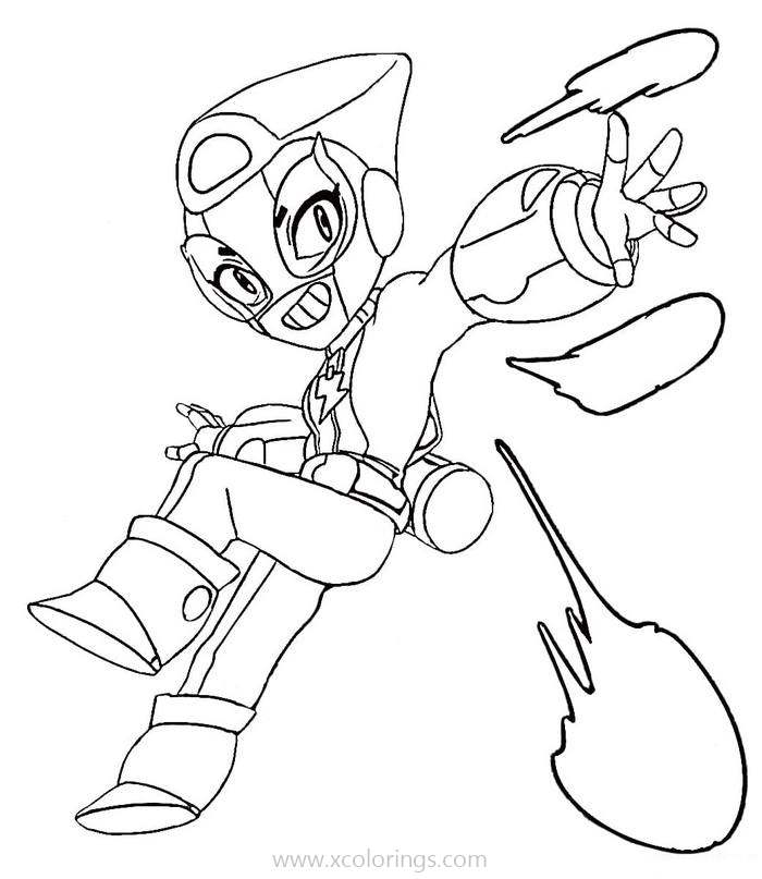 Free Brawl Stars Coloring Pages Max with Flash printable
