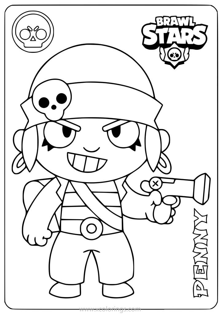 Free Brawl Stars Coloring Pages Penny printable