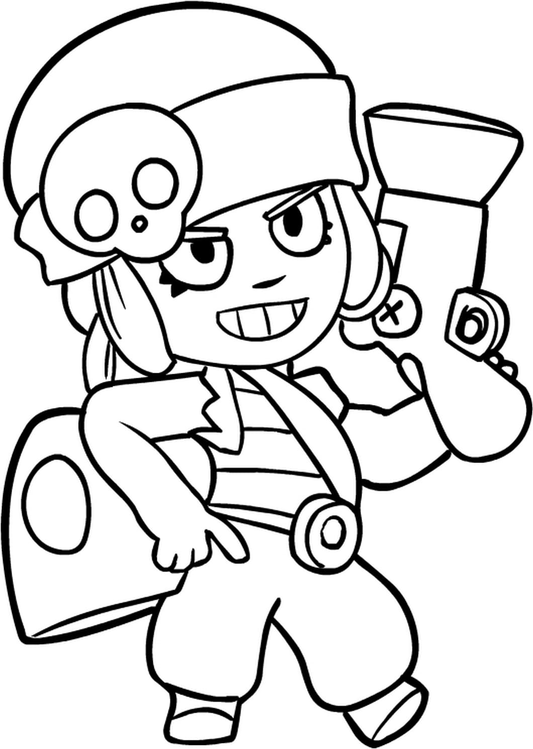 Free Brawl Stars Coloring Pages Pirate Penny printable