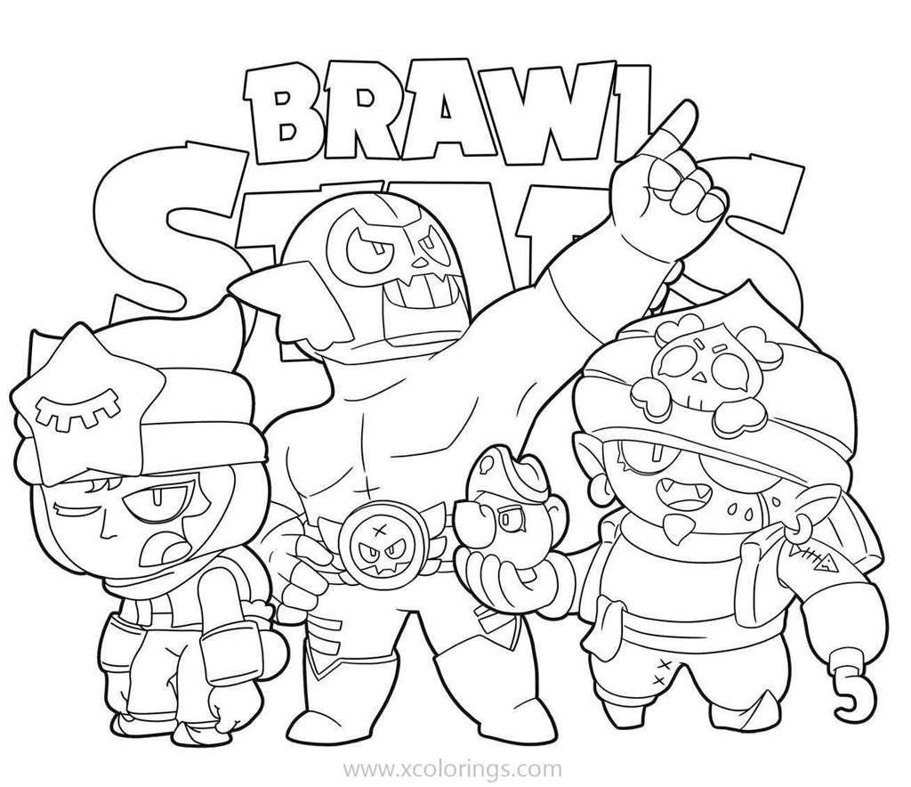 Free Brawl Stars Coloring Pages Pirate Sandy And El Rudo printable