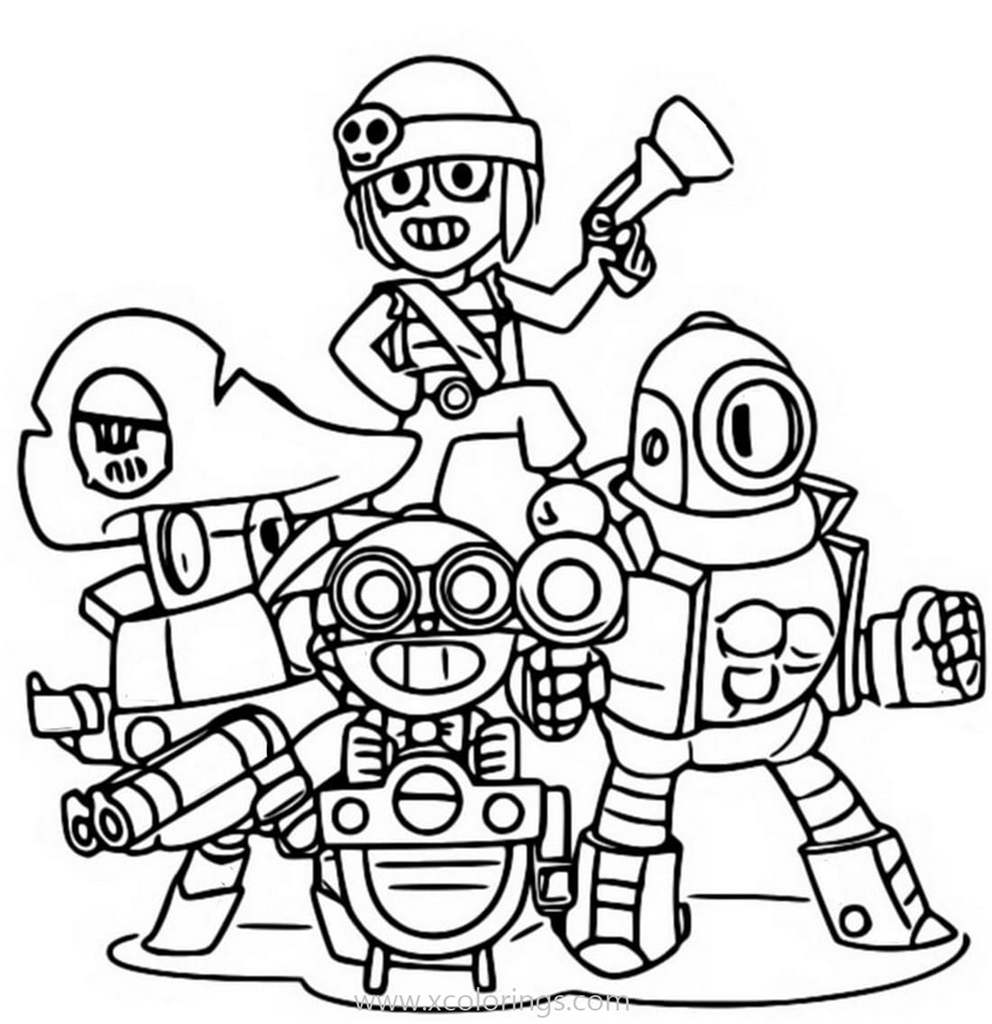 Free Brawl Stars Coloring Pages Safeguard printable