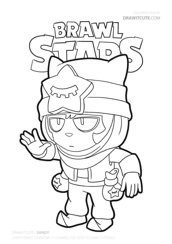 Free Brawl Stars Coloring Pages Sandy printable