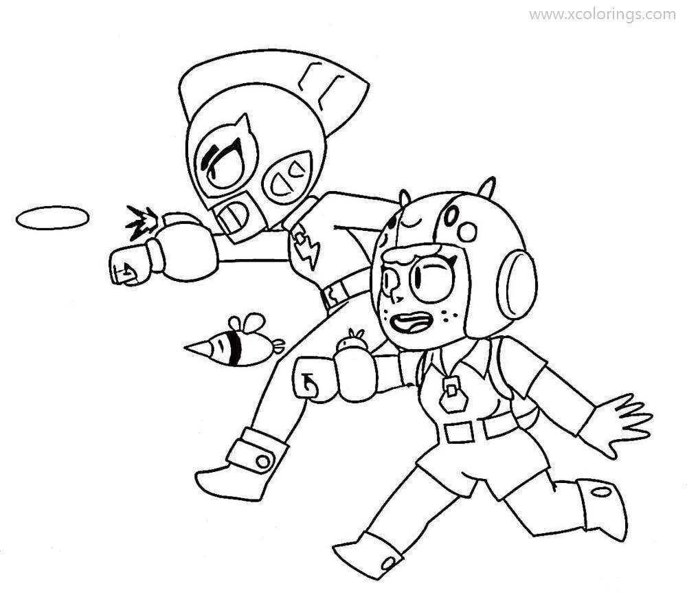 Free Brawl Stars Coloring Pages Warriors printable