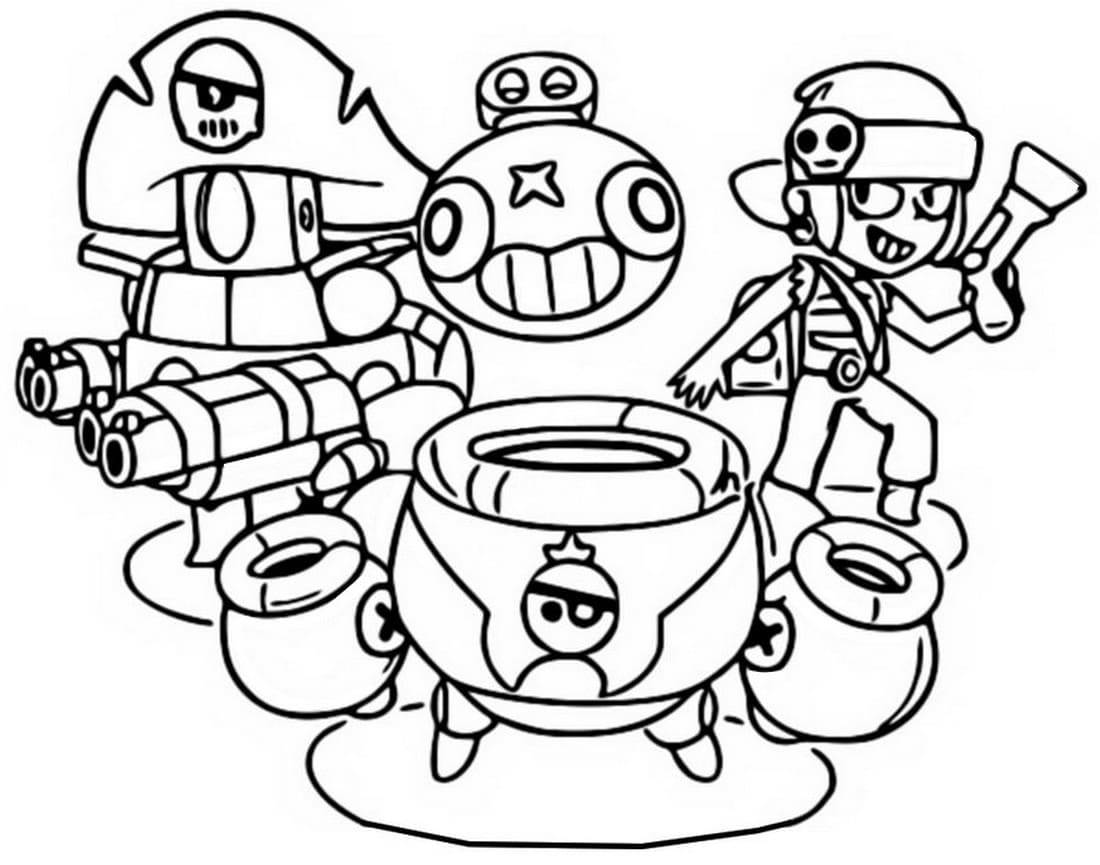 Free Brawl Stars Pirates Coloring Pages printable