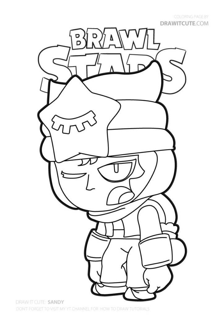 Free Brawl Stars Sandy Coloring Pages printable