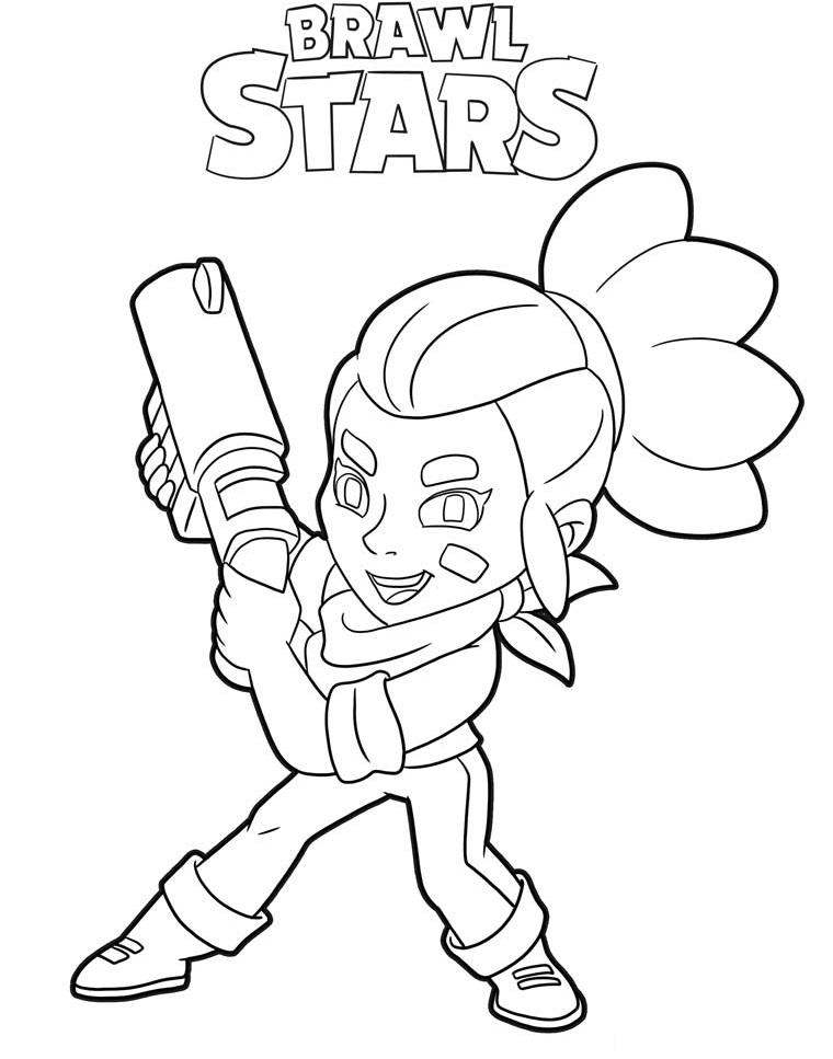 Free Brawl Stars Shelly Coloring Pages printable