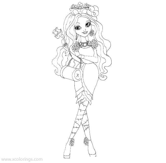 Free Briar Beauty with Handbag Coloring Pages printable