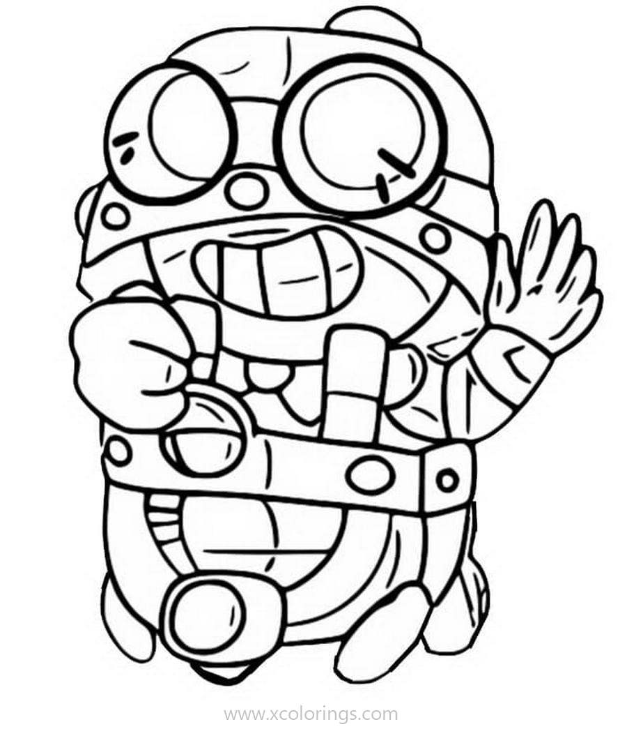 Free Carl from Brawl Stars Coloring Pages printable