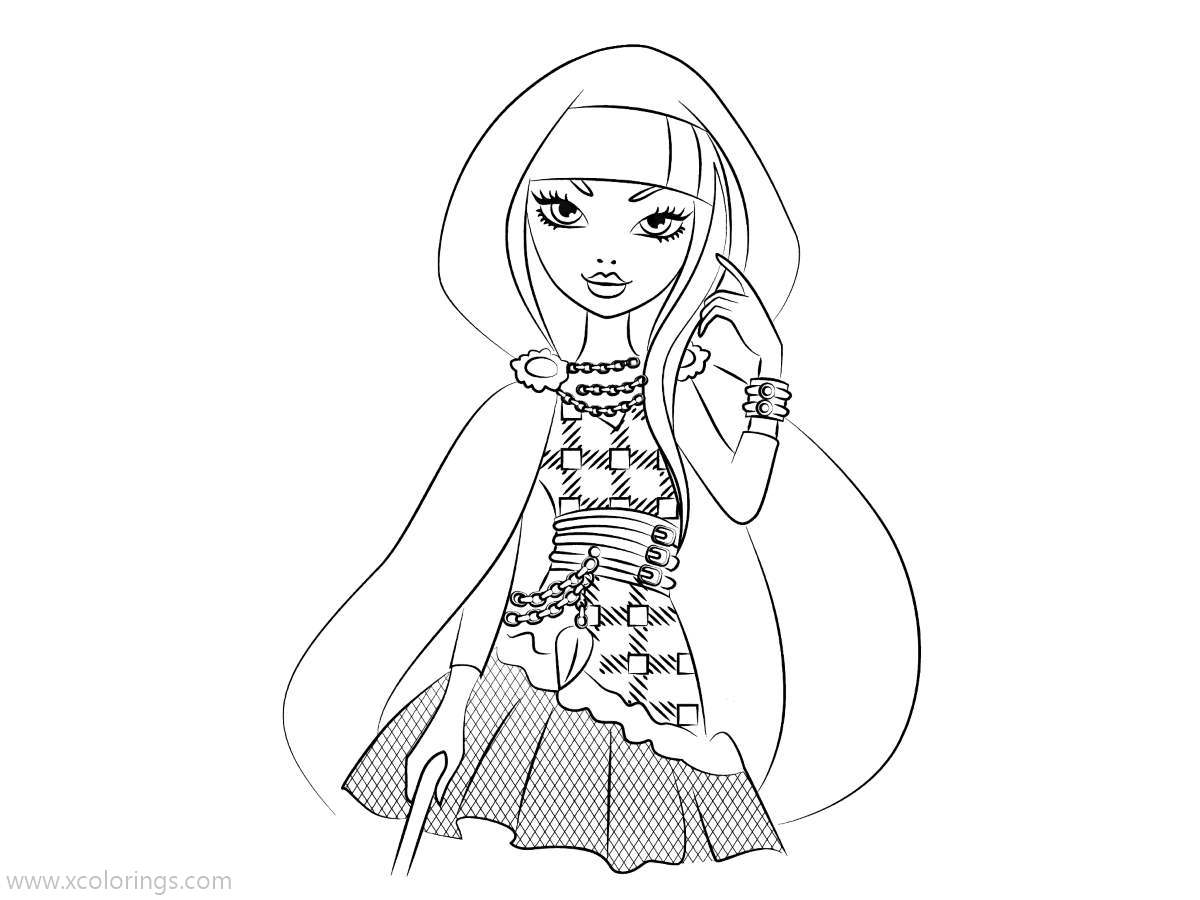 Free Cerise Hood Coloring Pages printable