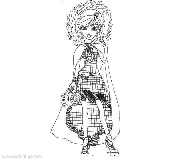 Free Cerise Hood from Ever After High Legacy Day Coloring Pages printable