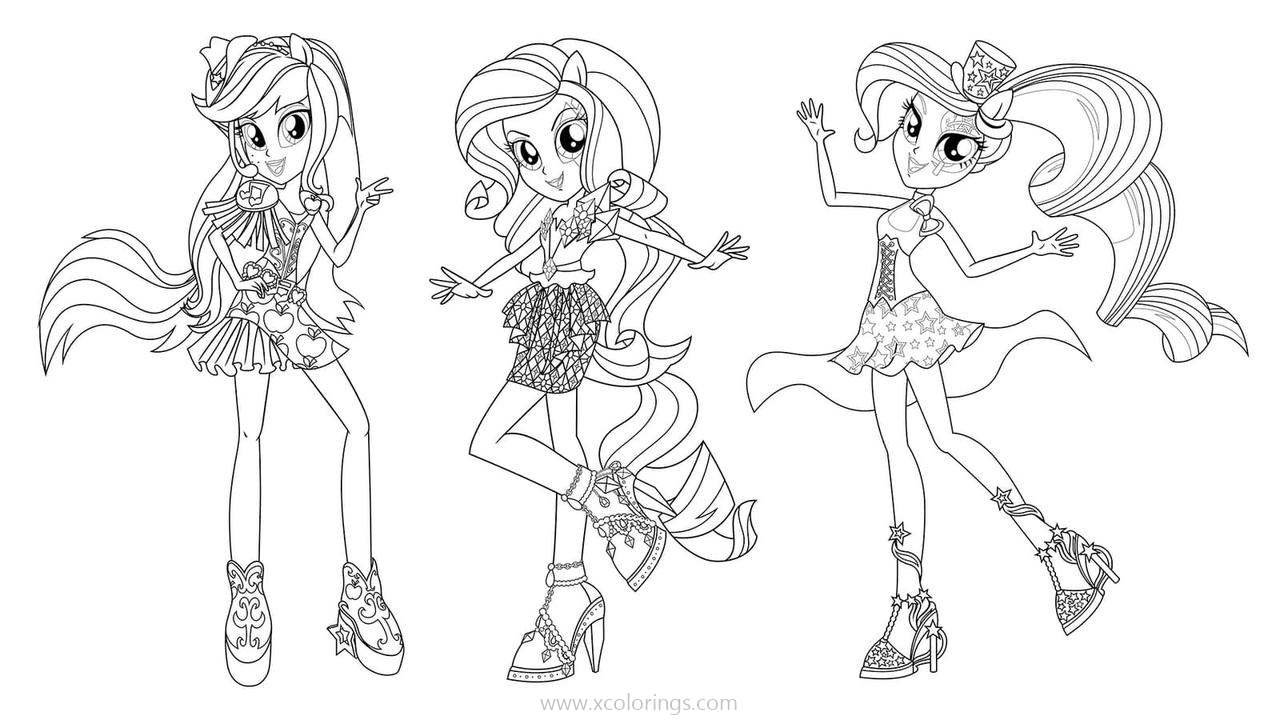 Free Character from My Little Pony Equestria Girl Coloring Pages printable