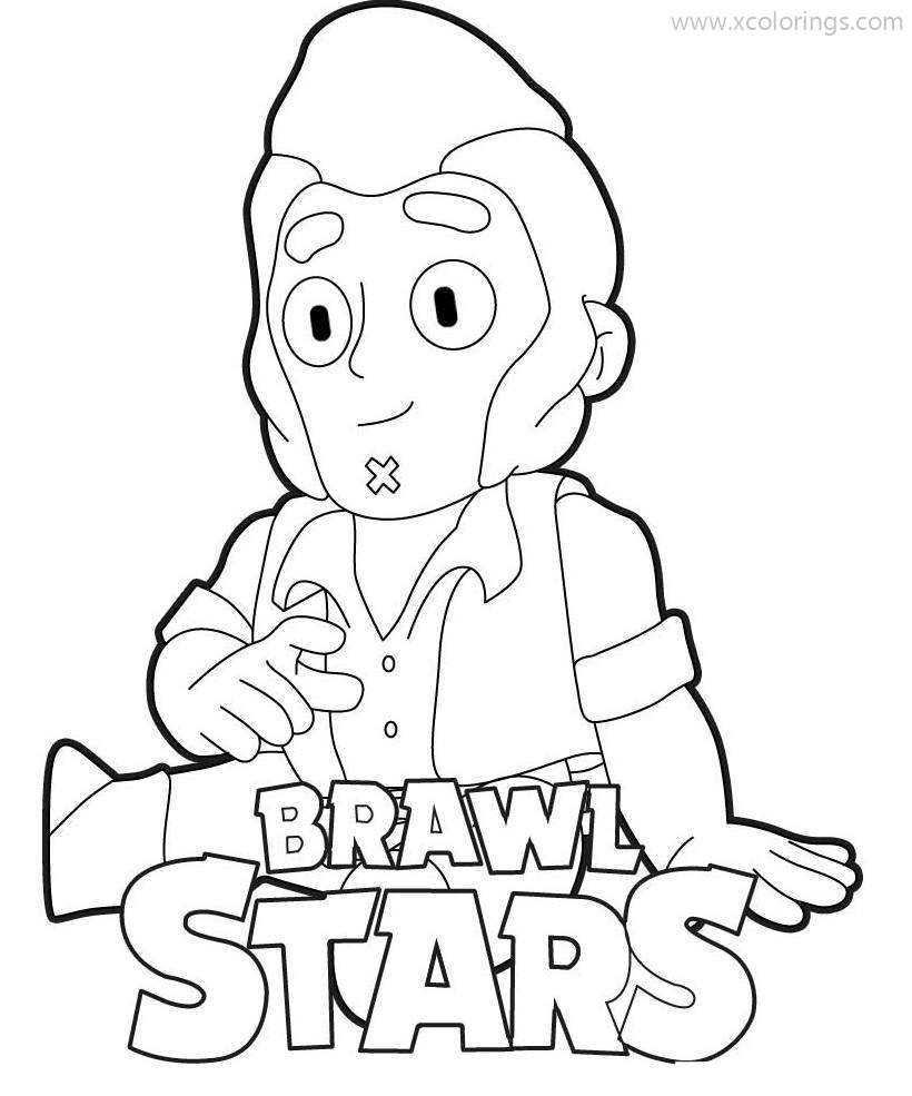 Free Colt Coloring Pages from Brawl Stars printable