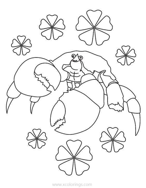 Free Crab From Moana Coloring Pages printable