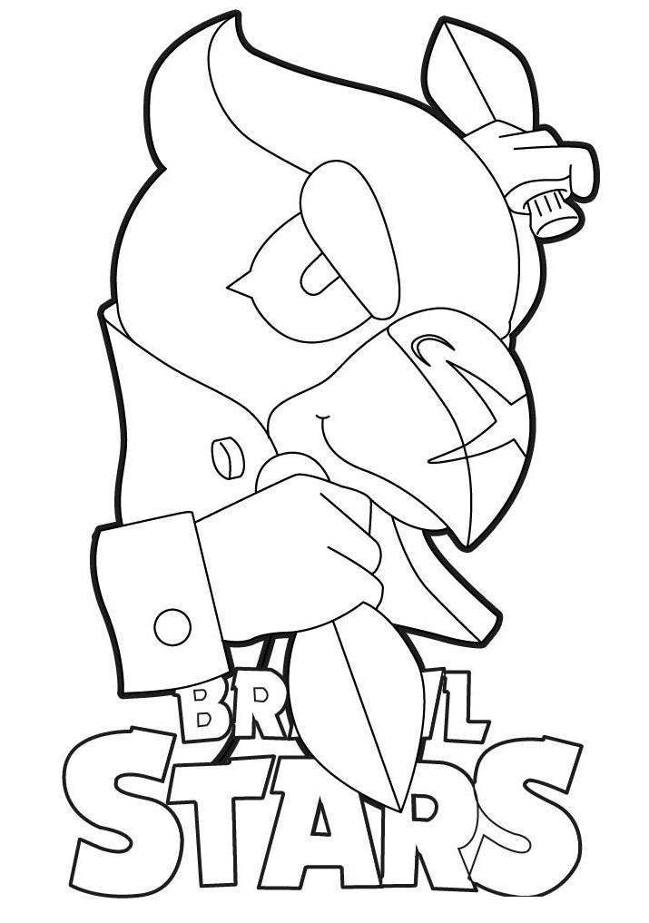 Free Crow from Brawl Stars Coloring Pages printable