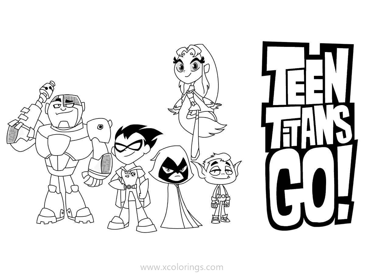 Free DC Teen Titans Go Coloring Pages printable