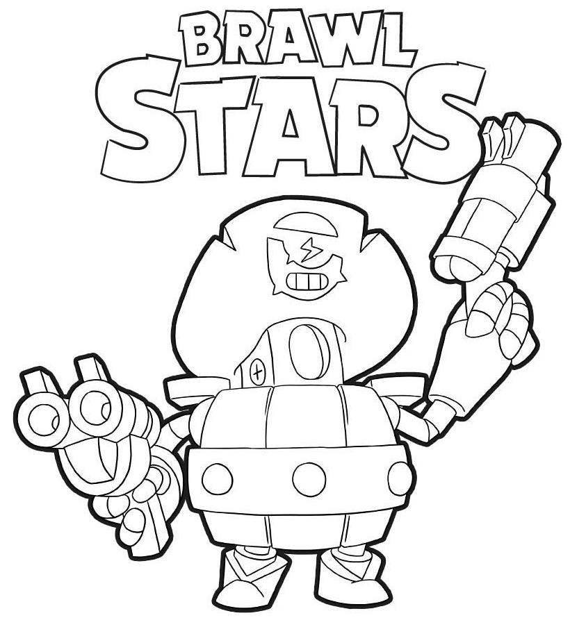 Free Darryl from Brawl Stars Coloring Pages printable