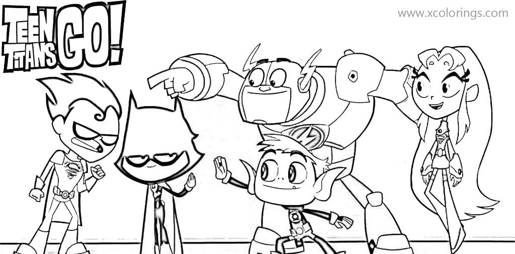 Free Dc Comics Teen Titans Go Coloring Pages printable